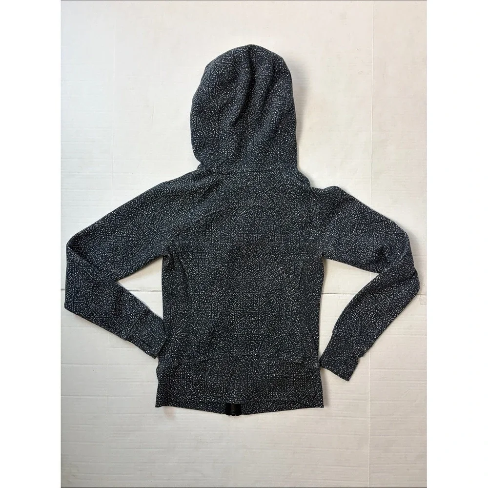 Lululemon Scuba Hoodie 4 Night View White Black Cotton Fleece Full Zip
